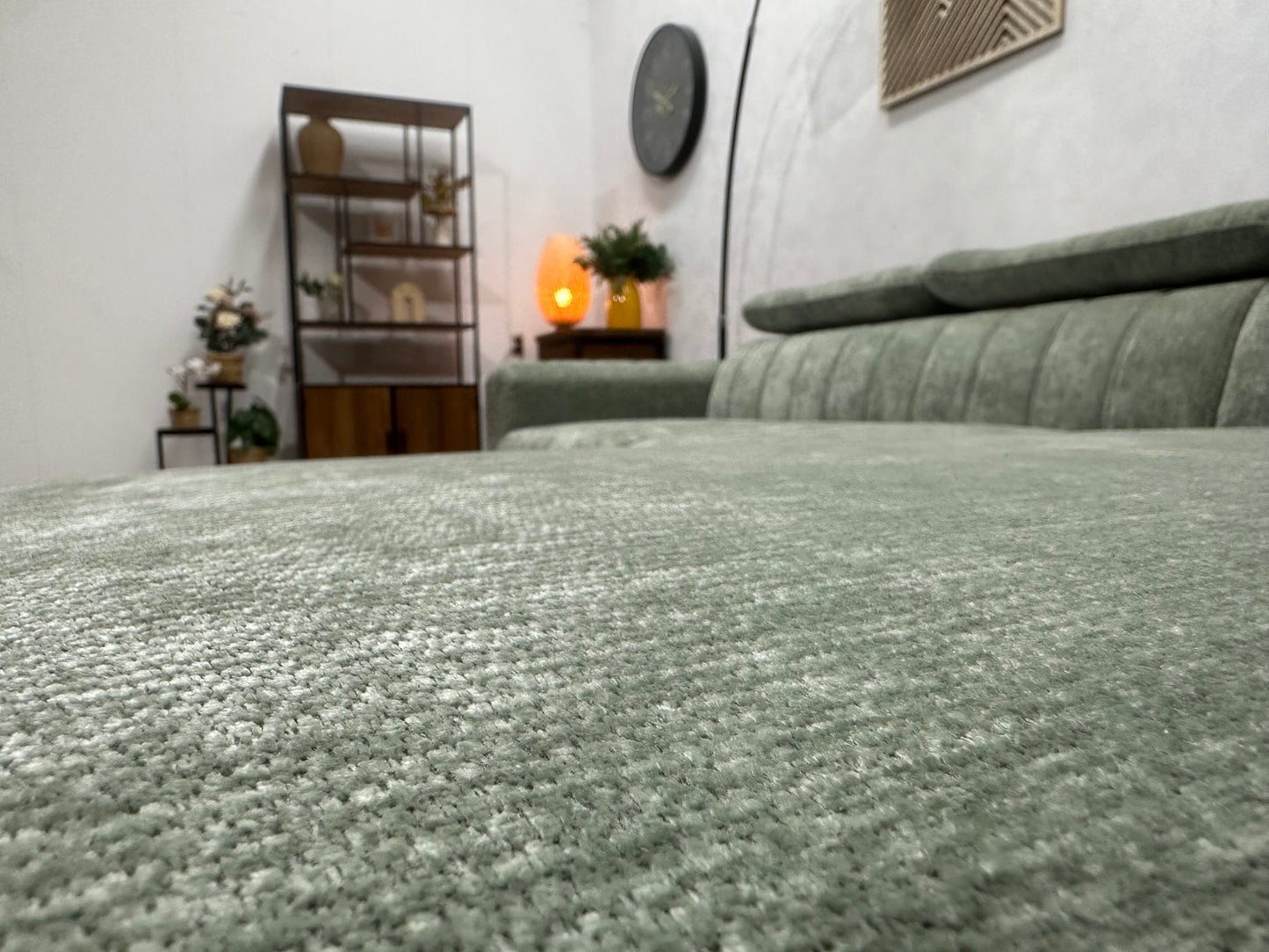 !Showroommodel! Groene Cremona Hoekzetel ~ Verstelbare Hoofdsteunen