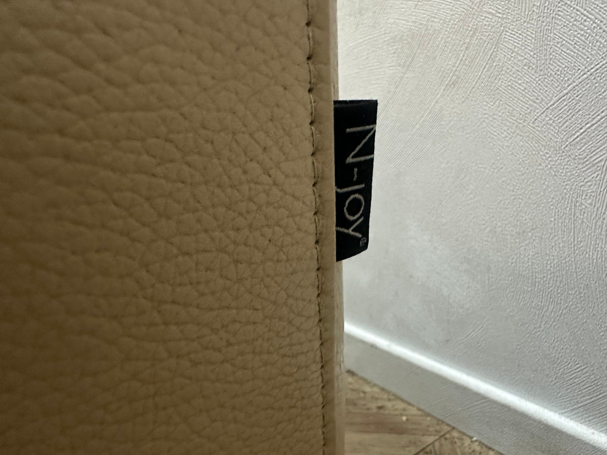 N-Joy Crème Echt Lederen Hoekzetel ~ Geïmpregneerd