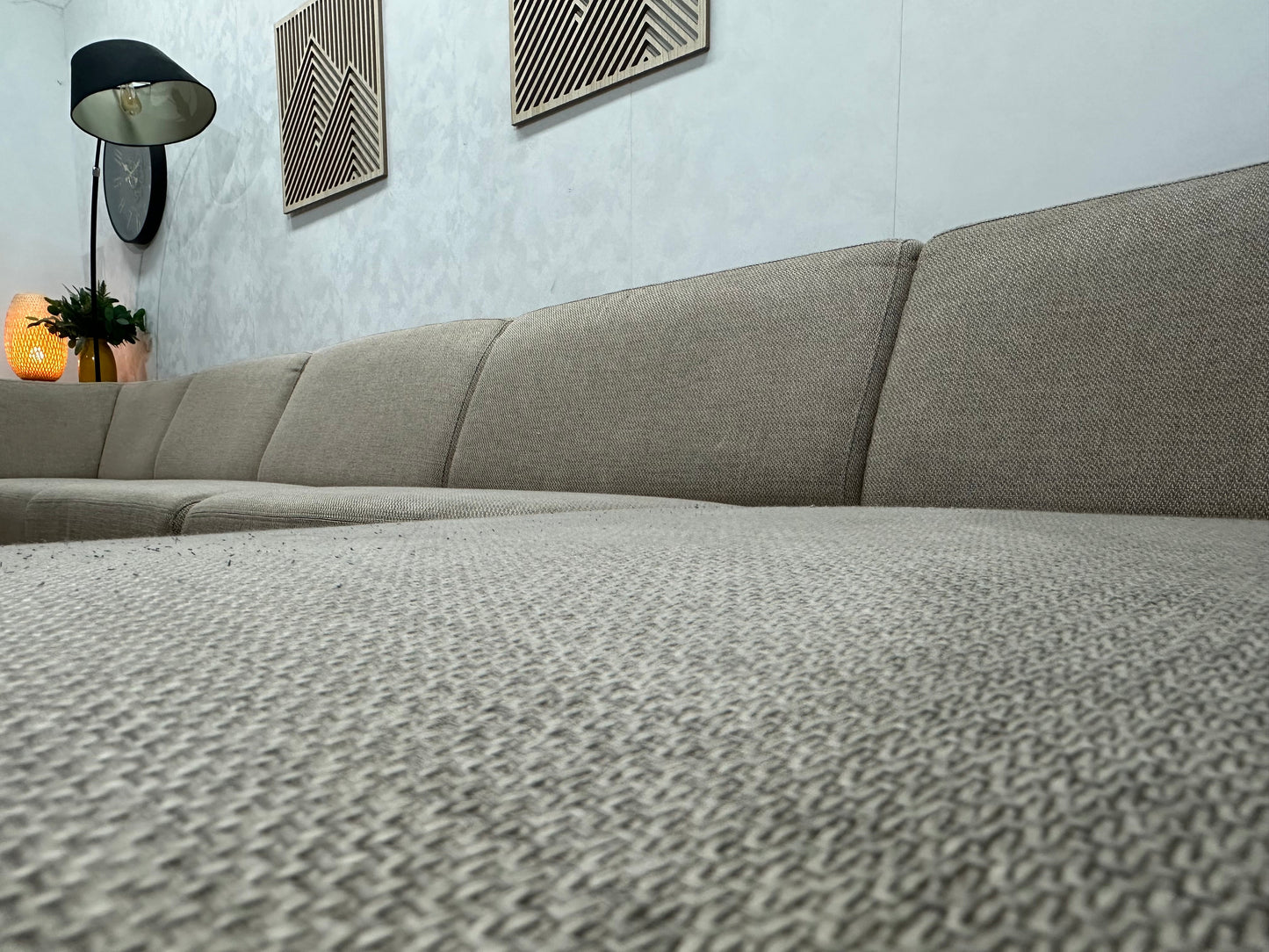 Beige Ruime U Zetel ~ Vaste Kussens
