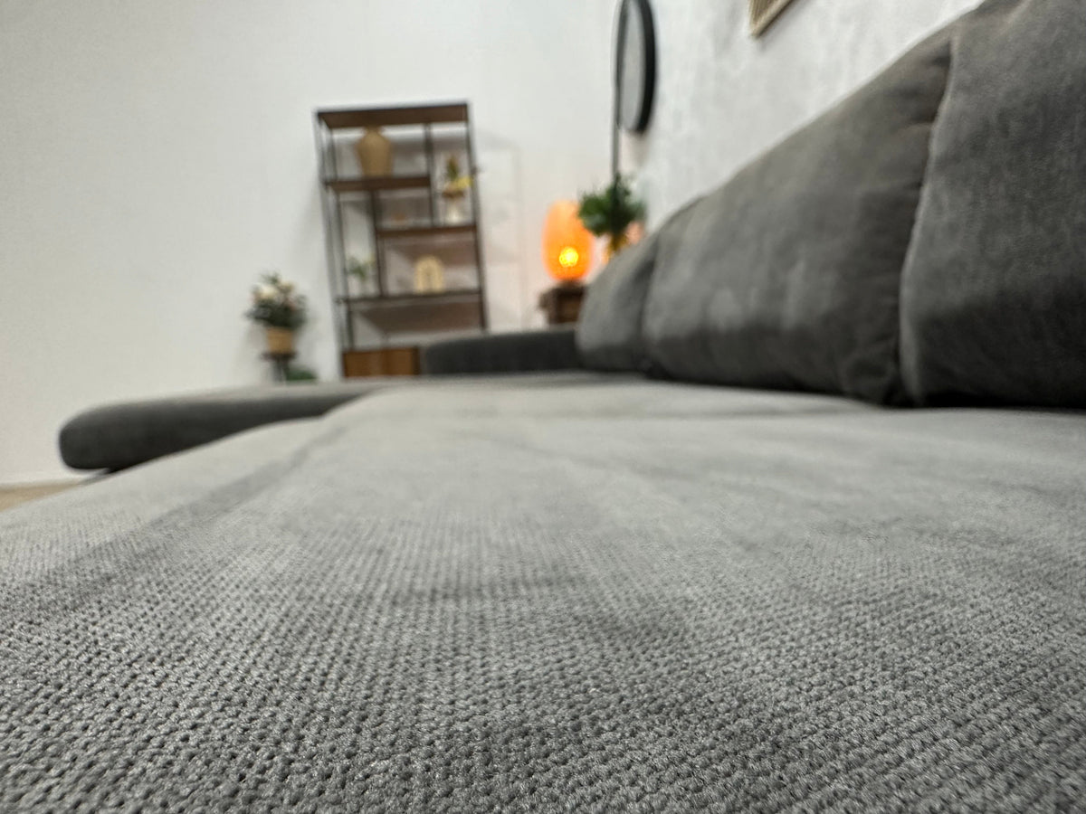 Antraciet Velvet Hoekzetel ~ Losse Kussens Met Afneembare Hoezen