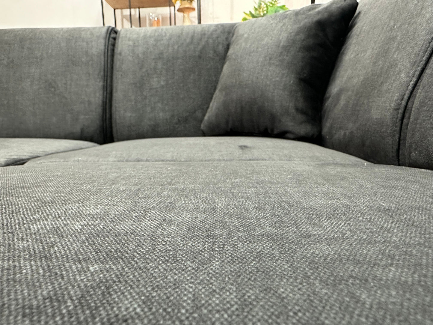 !Showroommodel! Zwarte Velvet Hoekzetel