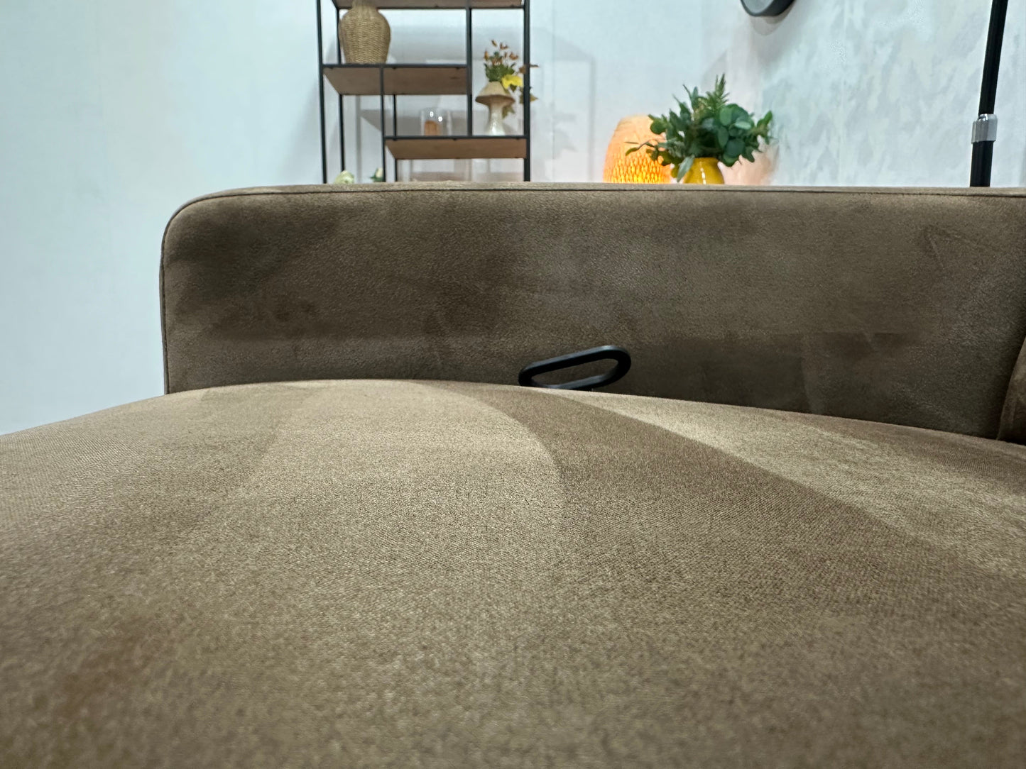 Bruine Velvet 2.5-Zits Zetel ~ Relaxfunctie