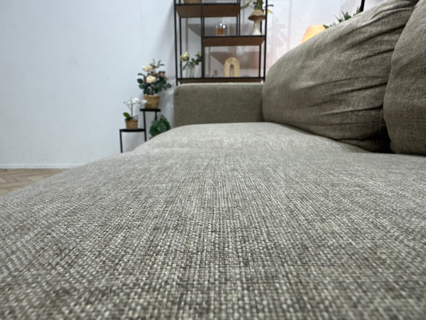 Beige Hoekzetel ~ Losse Kussens Met Afneembare Hoezen