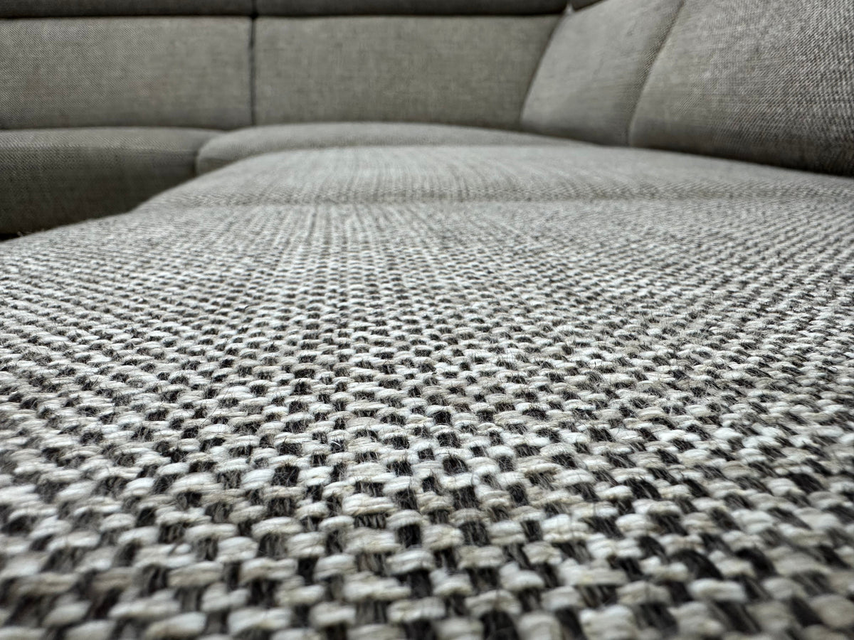 Beige Stoffen Hoekzetel ~ Verstelbare Arm/Hoofdsteunen