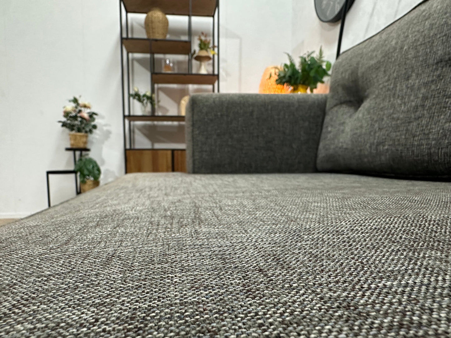 Antraciet Hoekzetel Inc Hocker ~ Losse Rugkussens Met Afneembare Hoezen