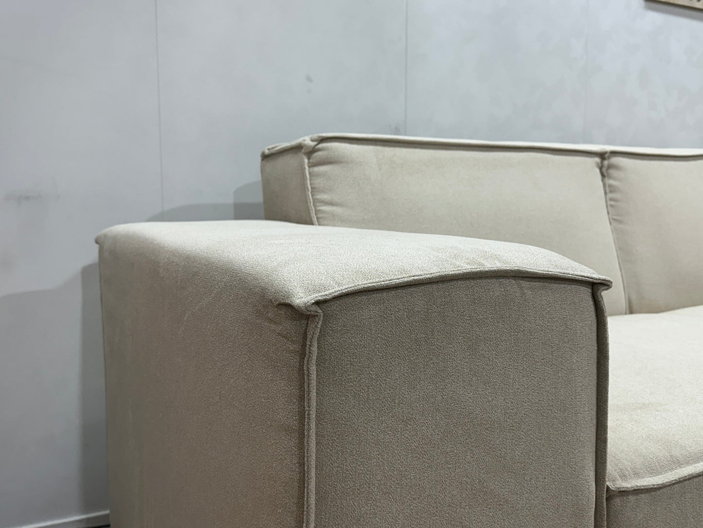 !Showroommodel! Crème Suède Stoffen Hoekzetel