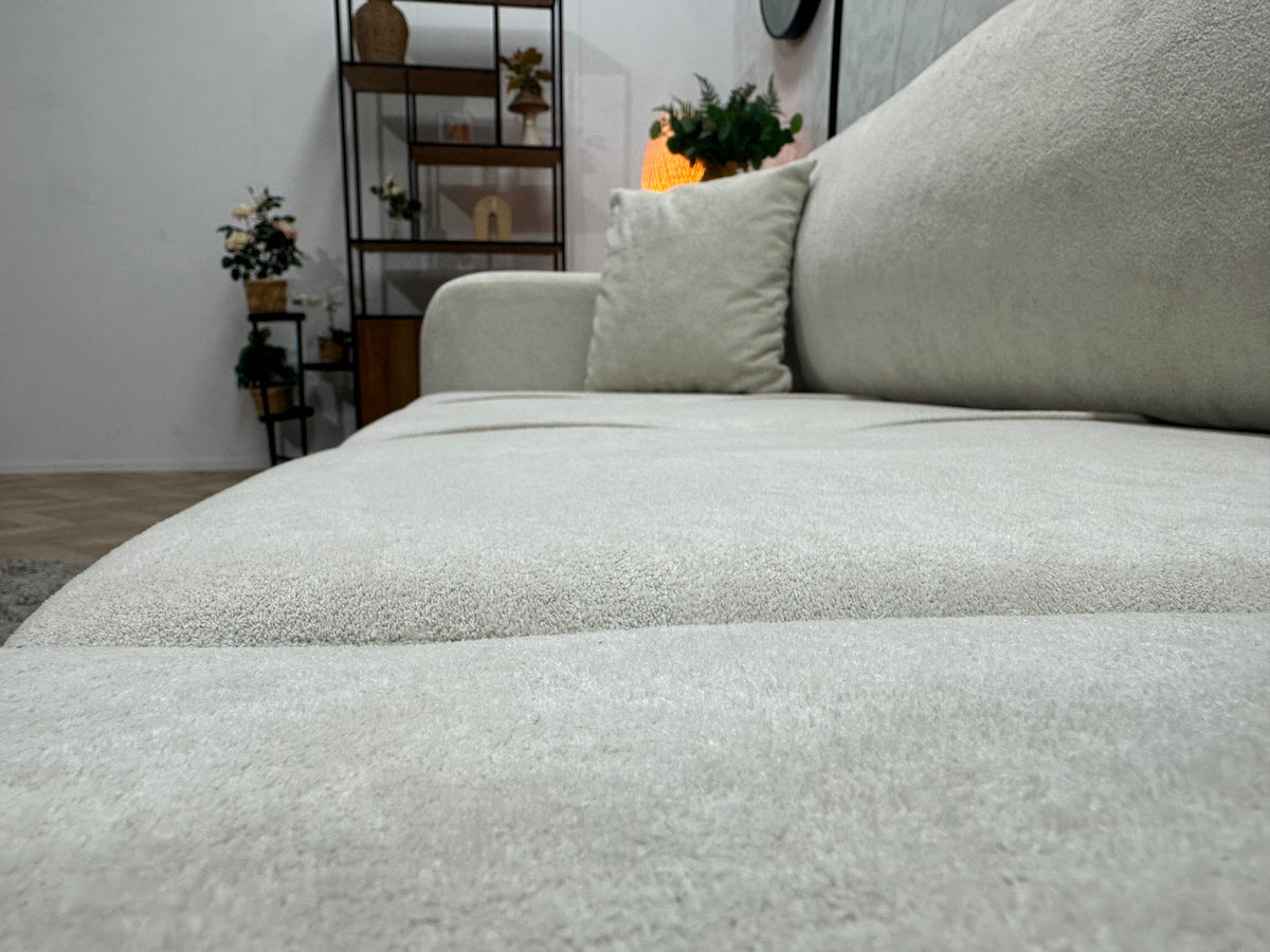 !Showroommodel! Witte Velvet Hoekzetel ~ Meerdere Opstellingen