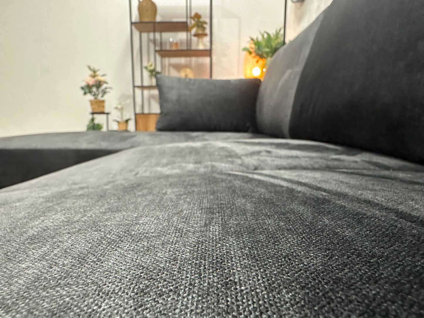 !Showroommodel! Zwarte Velvet U Zetel