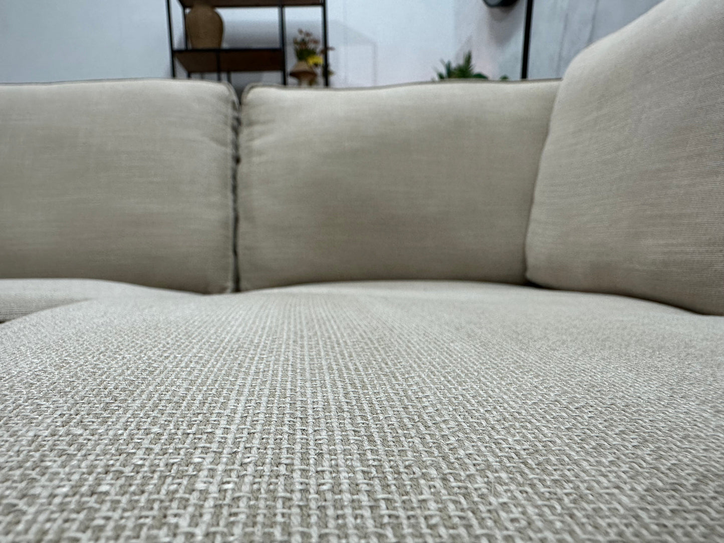 Beige Hoekzetel ~ Losse Kussens Met Afneembare Hoezen