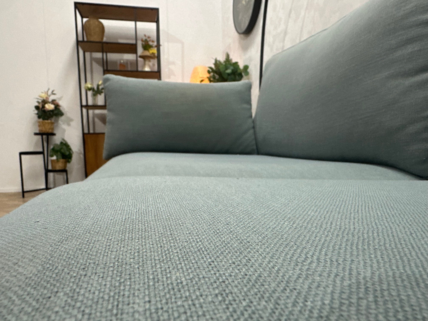 Licht Blauwe 2.5-Zits Zetel ~ Losse Kussens Met Afneembare Hoezen