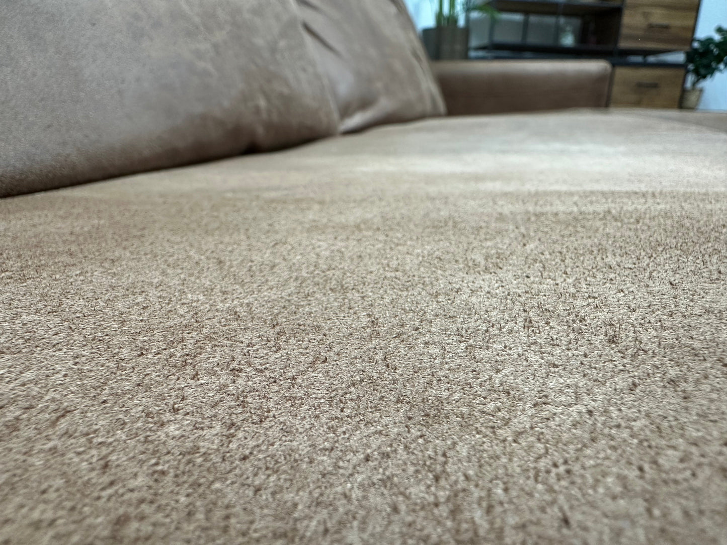Cognac Bruine Suède Stoffen U Zetel ~ Losse Rugkussens