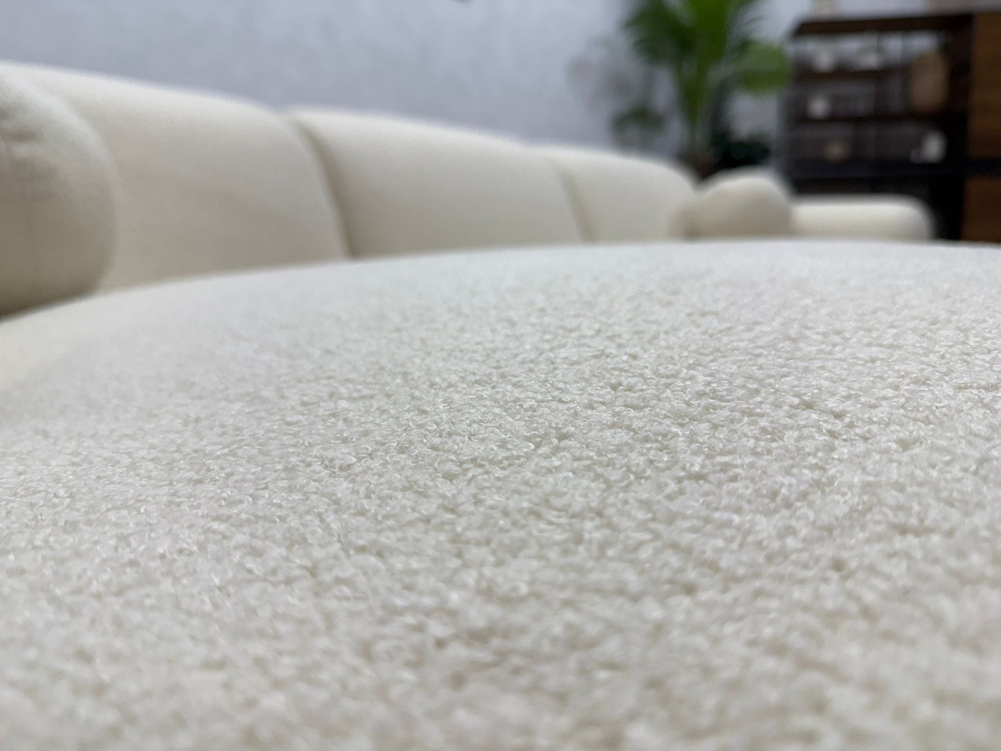 !Showroommodel! Crème Bouclé Hoekzetel