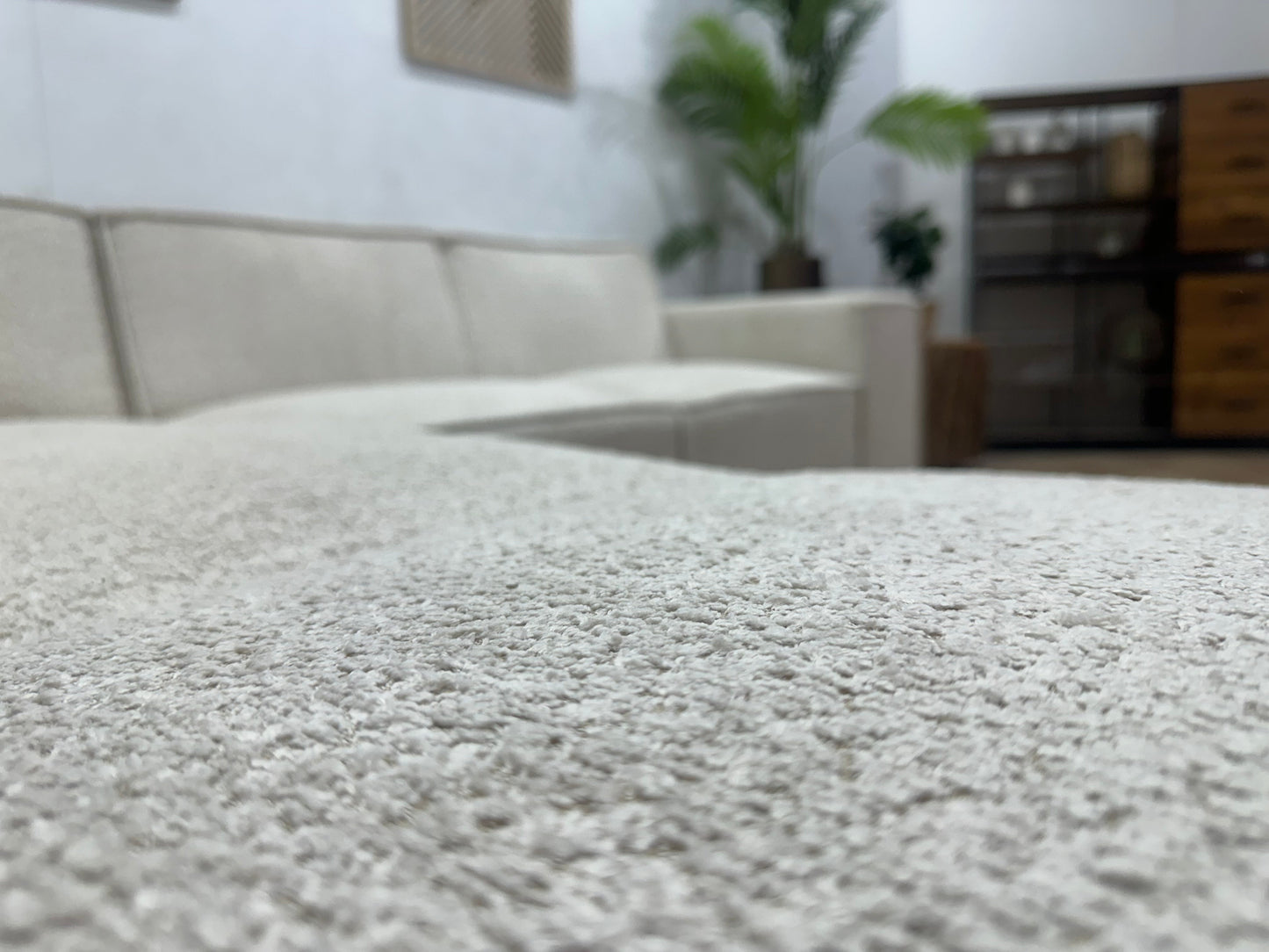 !Showroommodel! Witte Bouclé Hoekzetel