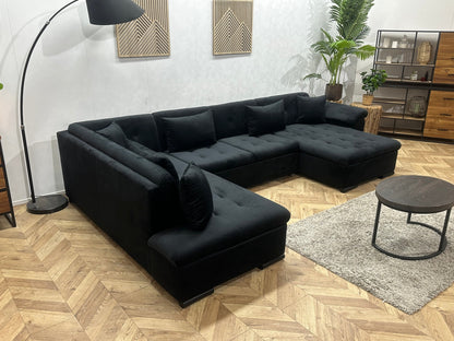 !Showroommodel! Zwarte Velvet U Zetel