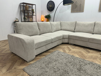 !Showroommodel! Witte/Crème Ribstof U Zetel