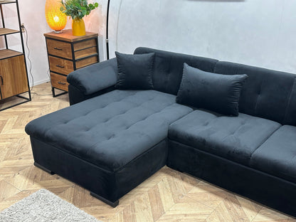 !Showroommodel! Zwarte Velvet U Zetel