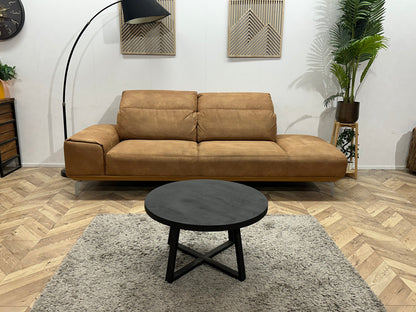 Musterring Cognac Bruine Suède Stoffen Design Zetel ~ Verstelbare Hoofdsteunen