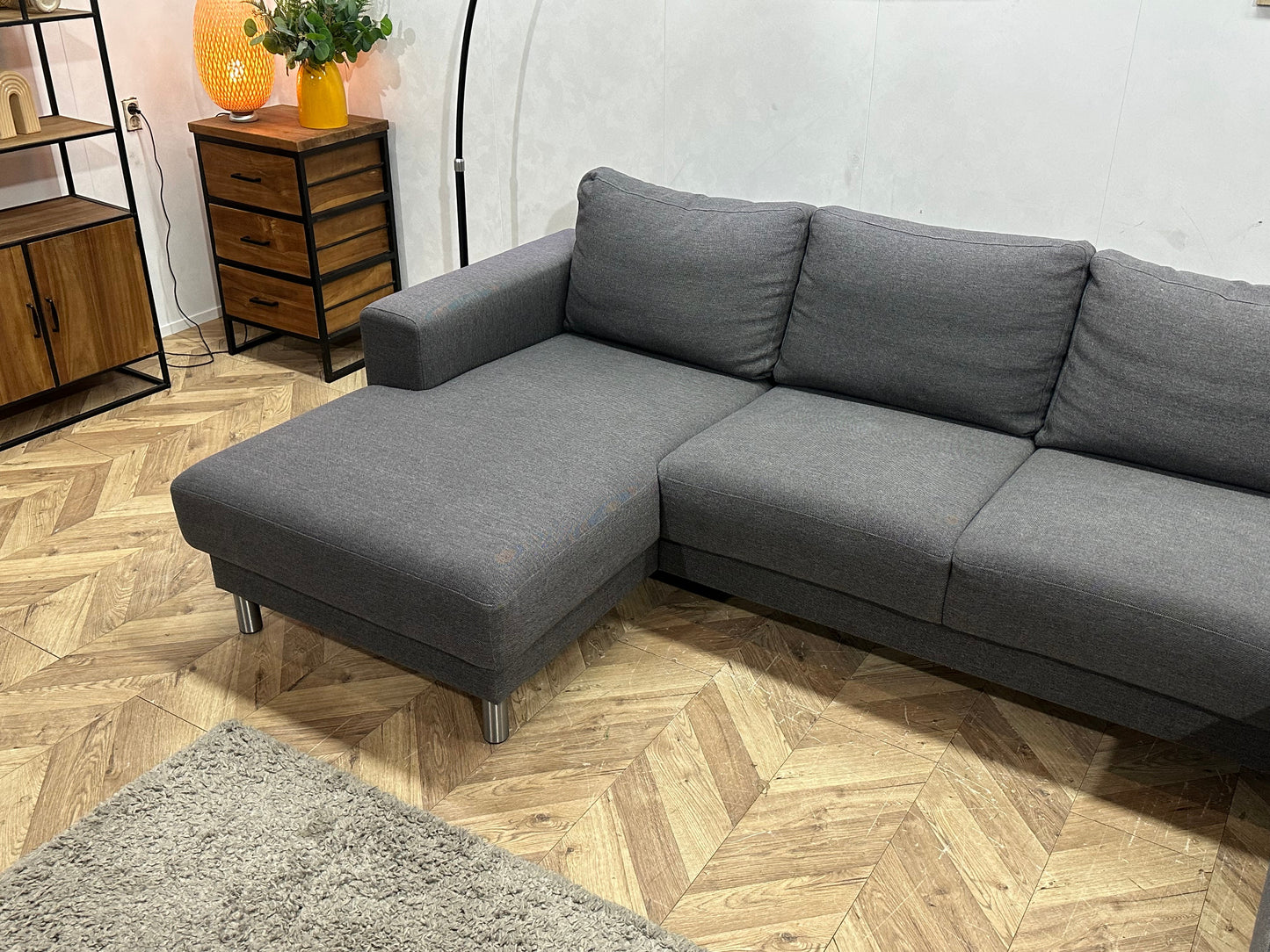 Antraciet U Zetel ~ Losse Rugkussens Met Afneembare Hoezen