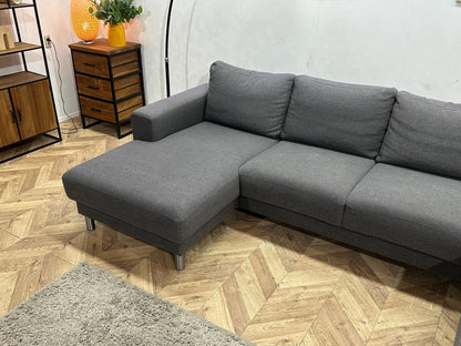 Antraciet U Zetel ~ Losse Rugkussens Met Afneembare Hoezen