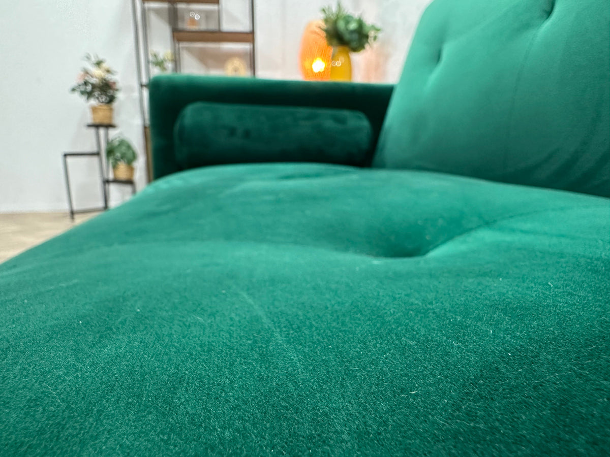 Groene Velvet 2.5-Zits Zetel ~ Slaapfunctie