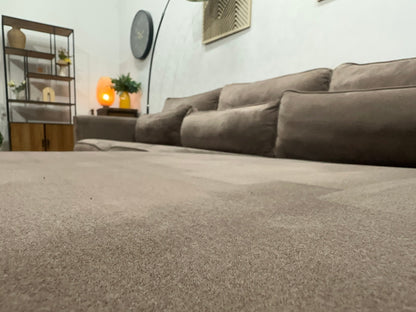 Bruine Velvet Hoekzetel ~ Losse Kussens Met Afneembare Hoezen