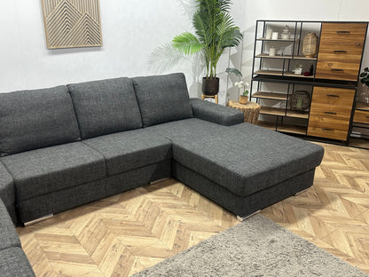 Antraciet U Zetel ~ Losse Rugkussens Met Afneembare Hoezen