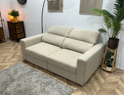 Beige 2.5-Zits Zetel ~ Verstelbare Hoofdsteunen