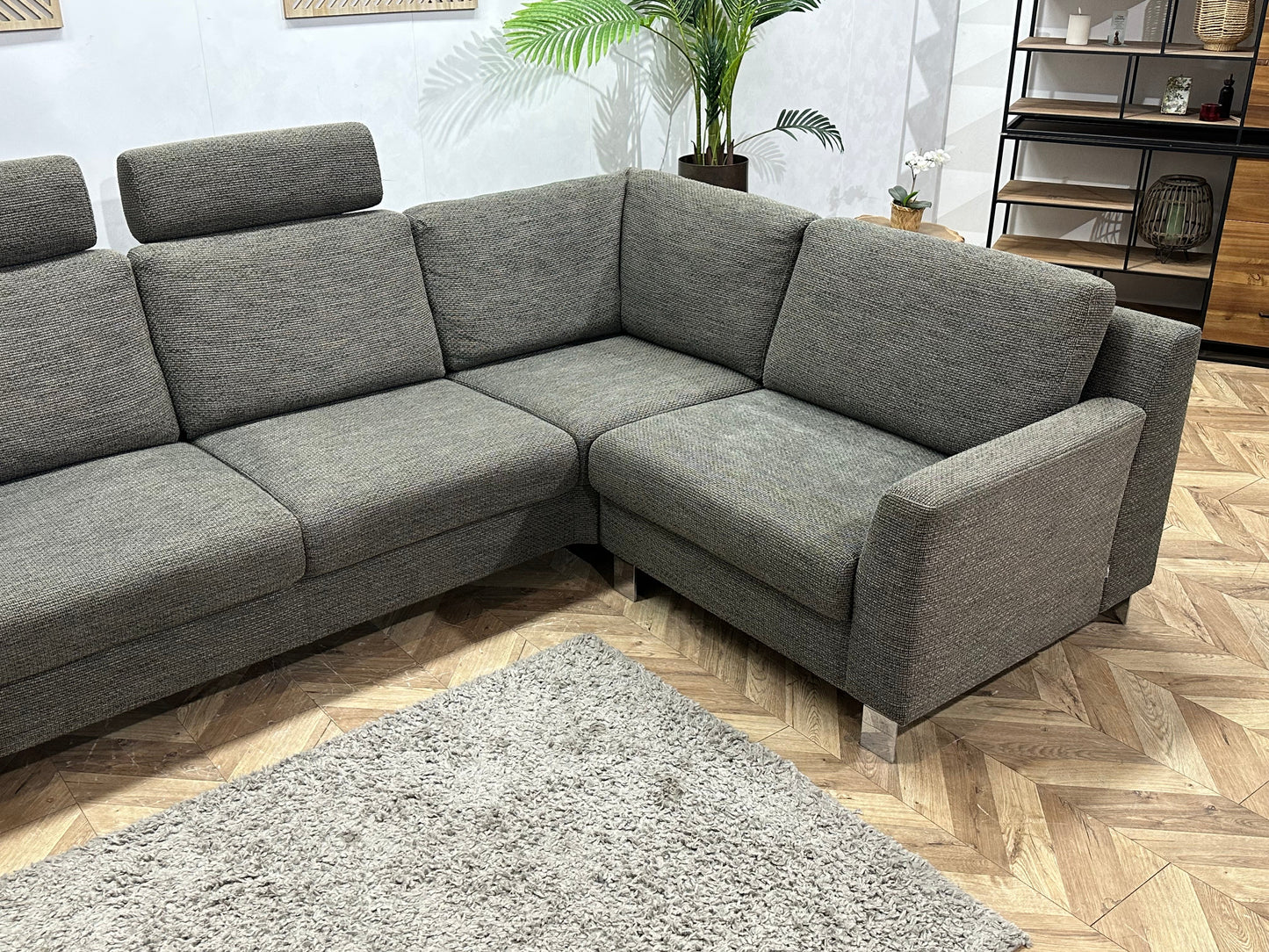 Topform Antraciet Hoekzetel ~ Losse Rugkussens Met Afneembare Hoezen