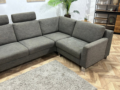 Topform Antraciet Hoekzetel ~ Losse Rugkussens Met Afneembare Hoezen