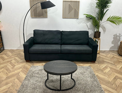 Zwarte Velvet 2.5-Zits Zetel ~ Losse Kussens Met Afneembare Hoezen