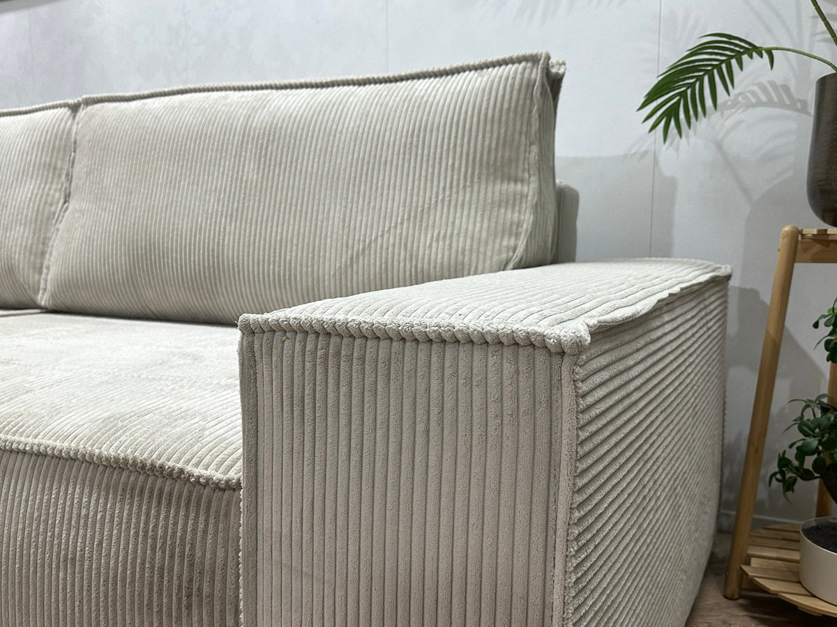 !Showroommodel! Witte 2.5-Zits Zetel ~ Slaapfunctie