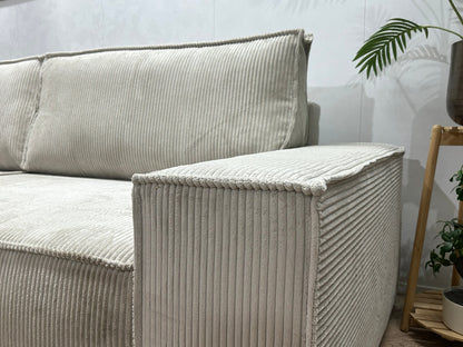 !Showroommodel! Witte 2.5-Zits Zetel ~ Slaapfunctie