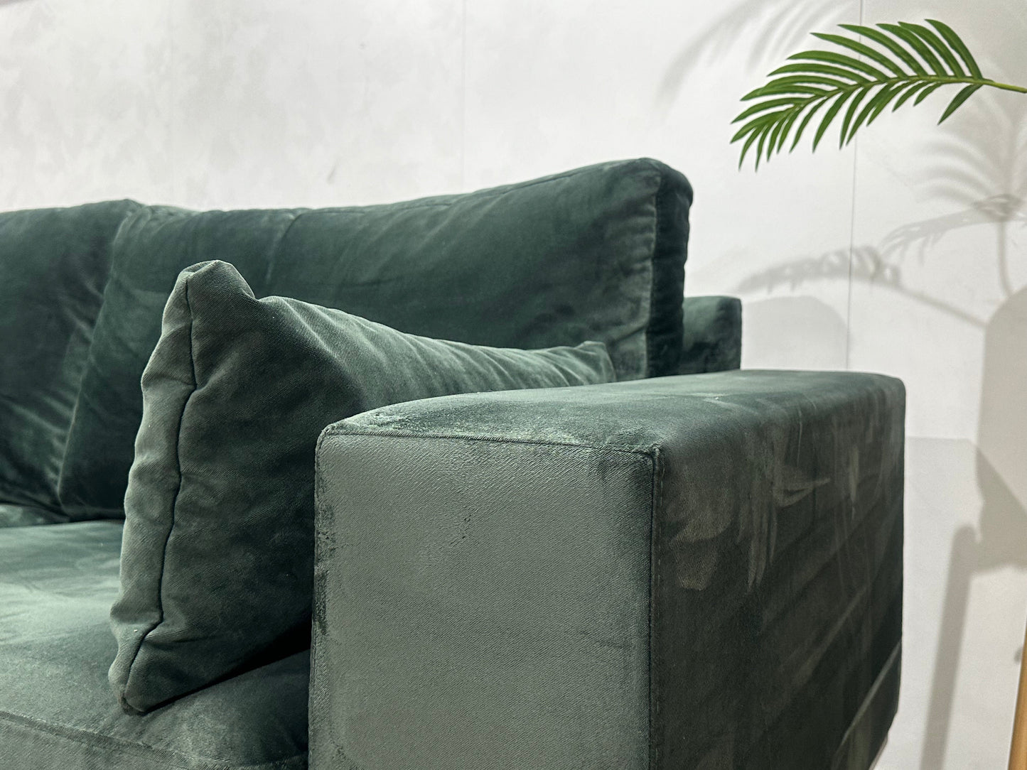 Groene Velvet Zetels Set Inc Hockers ~ Losse Kussens Met Afneembare Hoezen