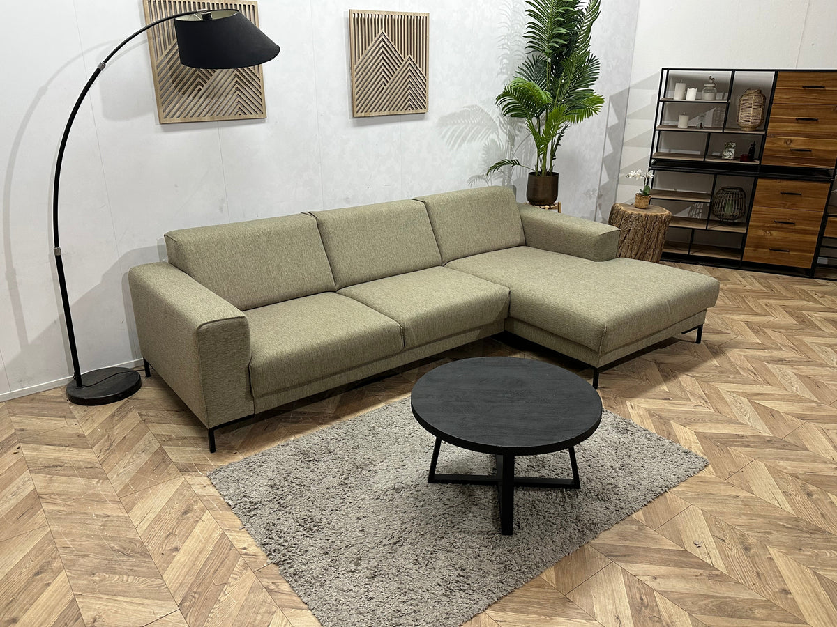 Beige Hoekzetel ~ Vaste Kussens