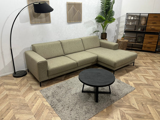 Beige Hoekzetel ~ Vaste Kussens