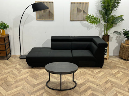!Showroommodel! Zwart Suede Stoffen Designzetel