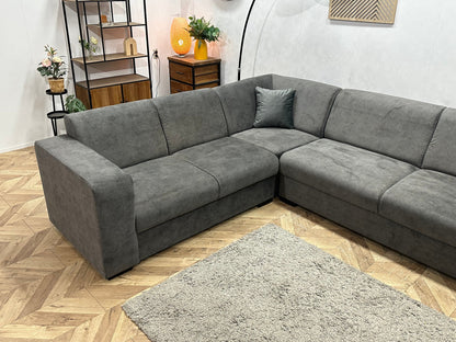!Showroommodel! Grijze Velvet Hoekzetel
