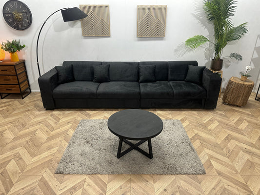 !Showroommodel! Zwarte Velvet Rechte Zetel