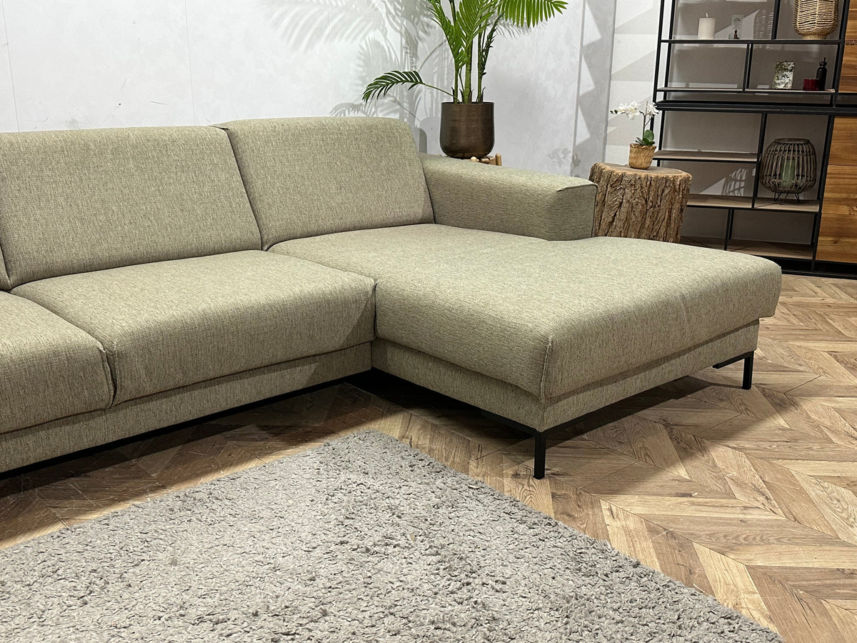 Beige Hoekzetel ~ Vaste Kussens