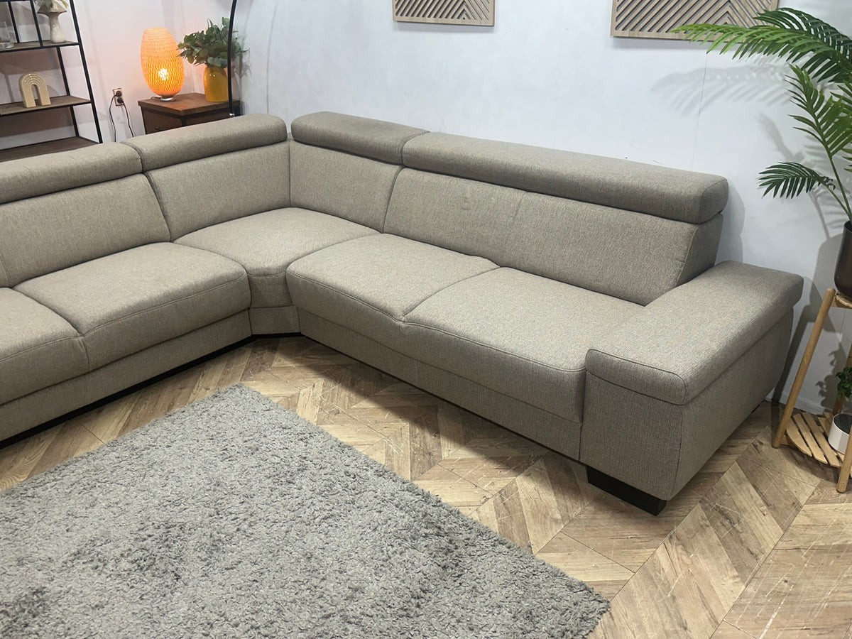 Beige Hoekzetel ~ Verstelbare Arm/Hoofdsteunen