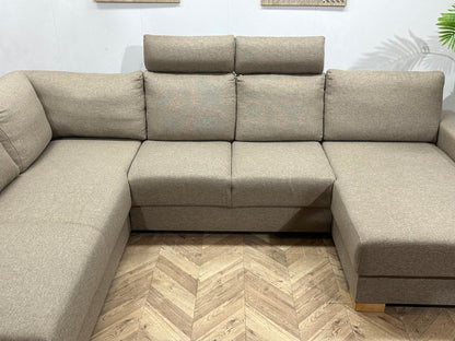 Beige U Zetel ~ Losse Rugkussens Met Afneembare Hoezen