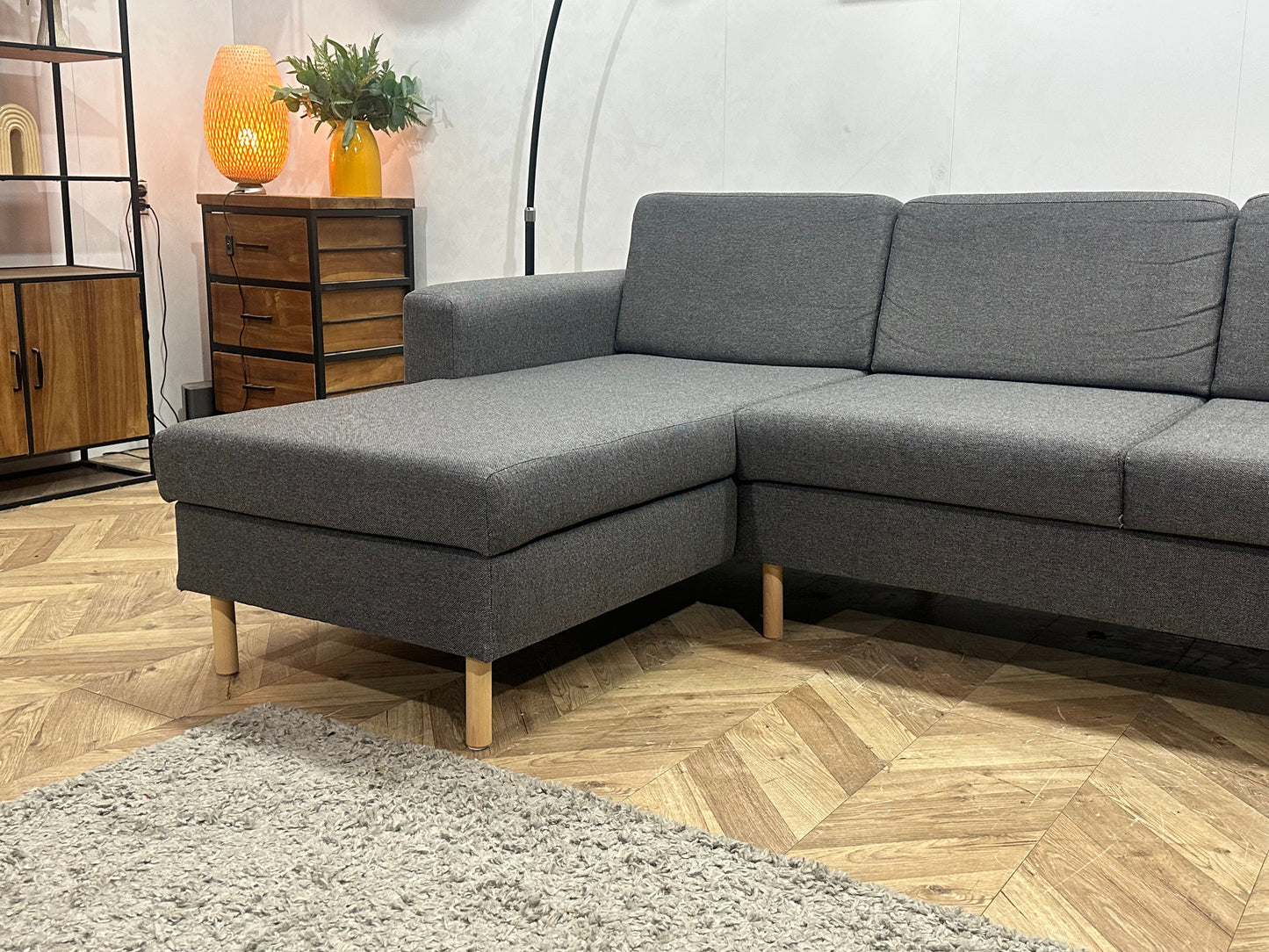 Antraciet U Zetel ~ Losse Rugkussens Met Afneembare Hoezen
