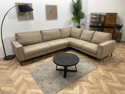 Beige Suède Stoffen Hoekzetel ~ Vaste Kussens