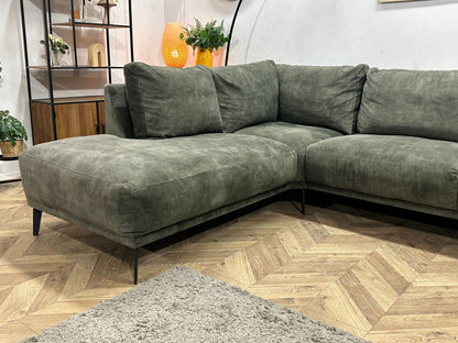 Groene Velvet U Zetel ~ Nieuwstaat