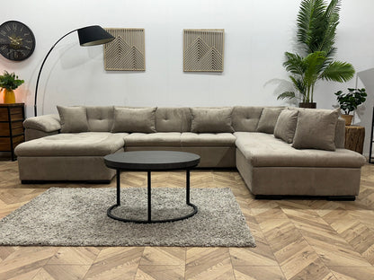 !Showroommodel! Licht Bruine Ribstof U Zetel