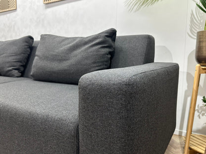 Goossens Antraciet Hoekzetel ~ Losse Rugkussens Met Afneembare Hoezen