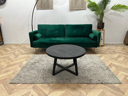 Groene Velvet 2.5-Zits Zetel ~ Slaapfunctie