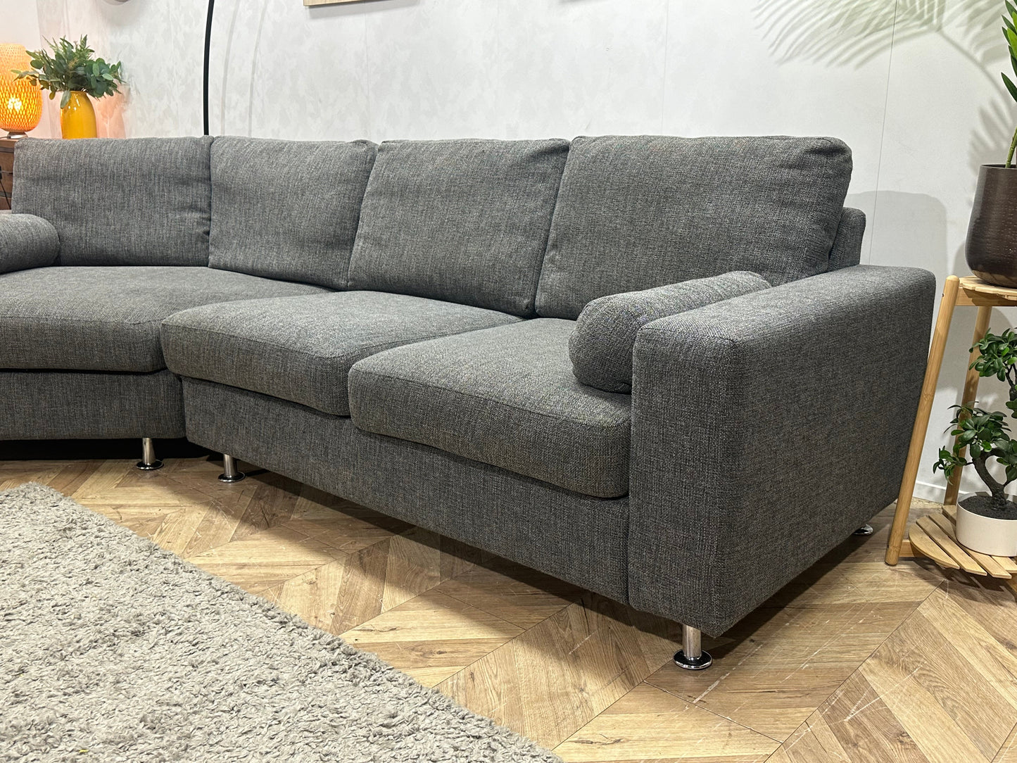 Antraciet Design Hoekzetel ~ Losse Kussens Met Afneembare Hoezen