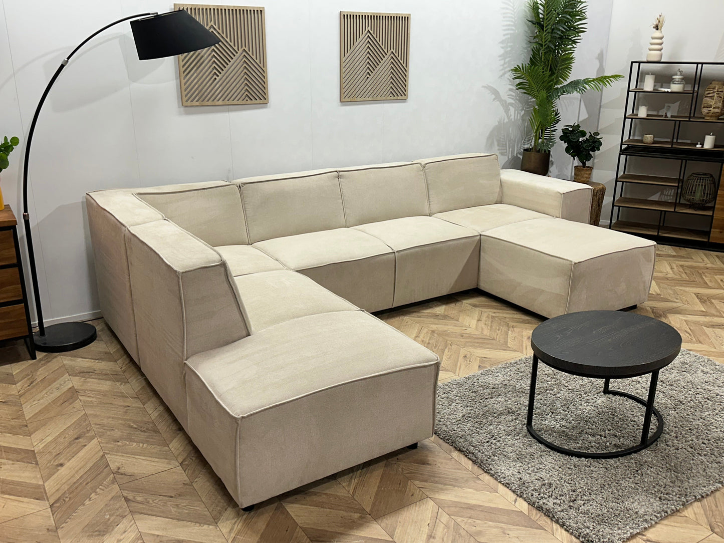 !Showroommodel! Crème Suède Stoffen U Zetel