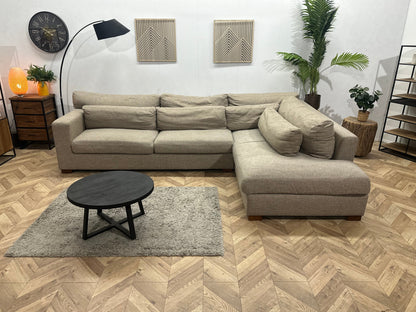 Beige Hoekzetel ~ Losse Kussens Met Afneembare Hoezen